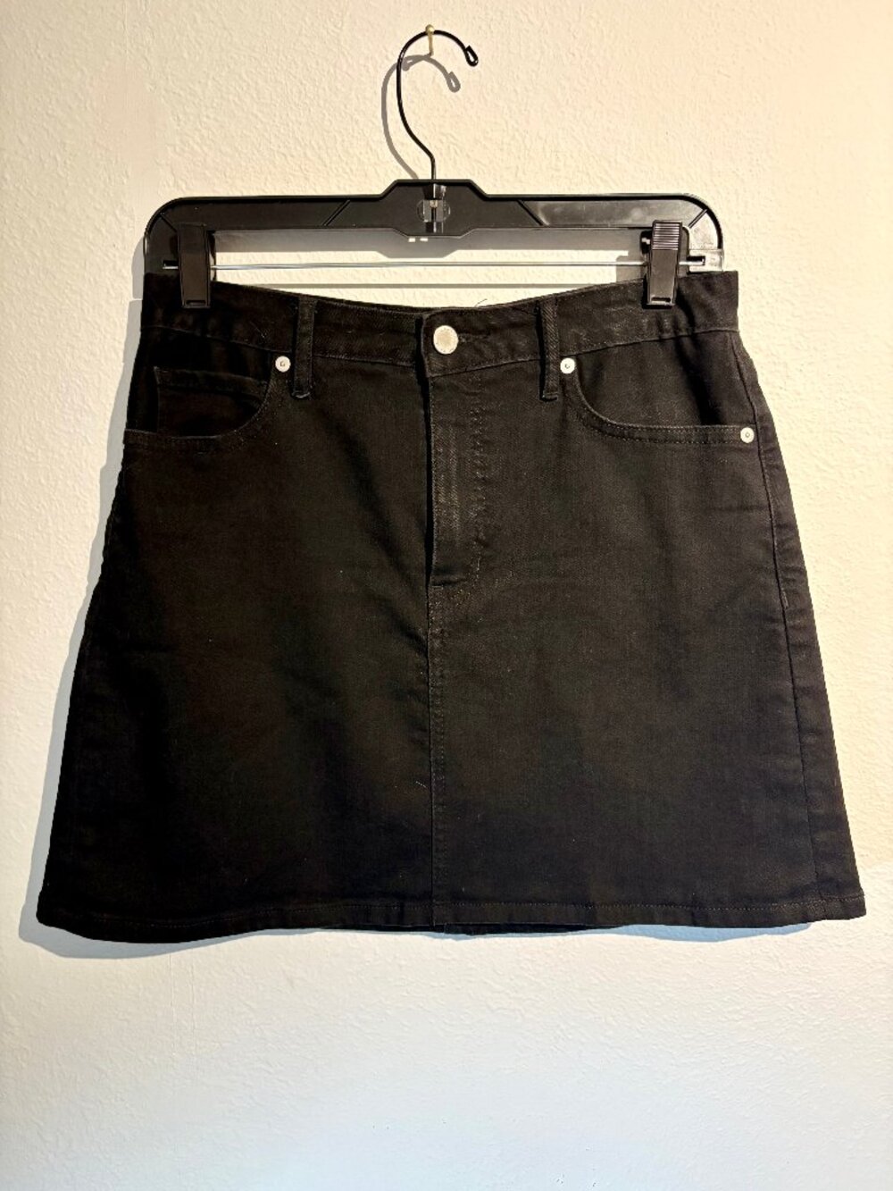 Banana Republic Black Denim Mini Skirt